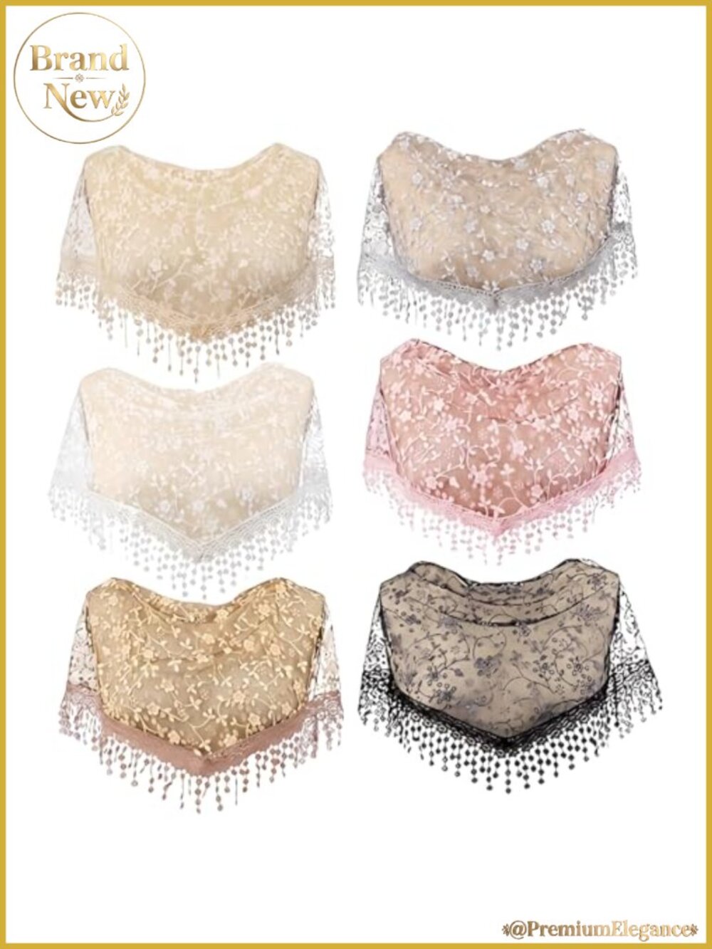 6 Pcs Lace Triangle Chapel Veil for Women Mass Catholic Mantilla Headscarf
